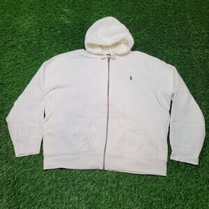 Vintage Y2K Polo Ralph Lauren Full Zip Hoodie Mens XXL Hooded Sweatshirt